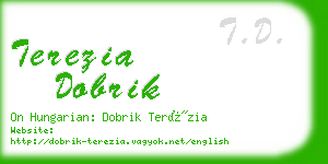 terezia dobrik business card